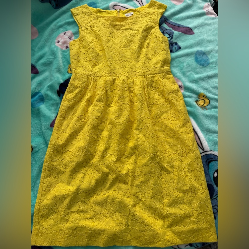 Womens J Crew yellow dress size 4